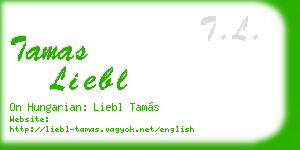tamas liebl business card